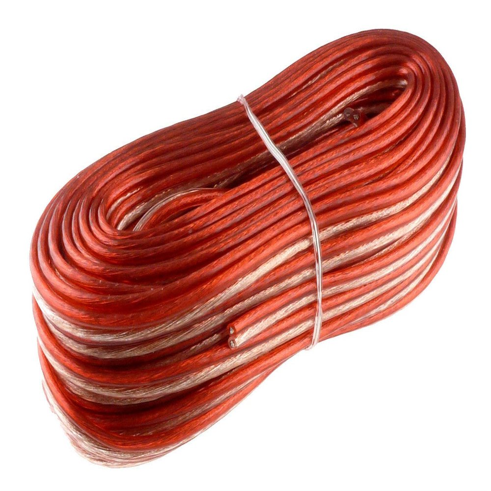 New 50 FT 18 Gauge Speaker Wire Audio Cable CAR Home RED USA T2