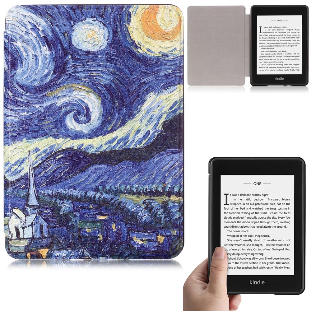 Artyond Case For 6" Kindle Paperwhite (10th Generation, 2018 Release), Thinnest Lightweight PU Leather Smart Cover with Auto Sleep/Wake for Amazon Kindle Paperwhite 2018 E-Reader, Starry