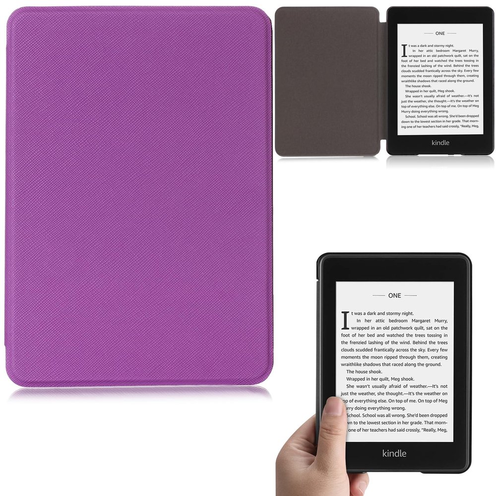 Artyond Case For 6" Kindle Paperwhite (10th Generation, 2018 Release), Thinnest Lightweight PU Leather Cover with Smart Auto Sleep/Wake Case for Amazon Kindle Paperwhite 2018 E-Reader, Purple