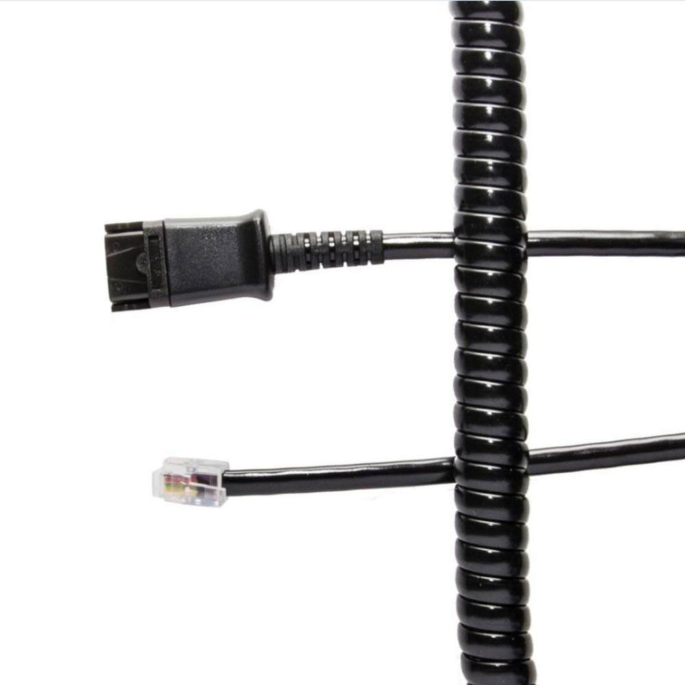 JPL BL-02+P Headset Connection Cable with Plantronics Compatible QD