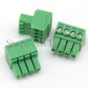Davitu 20 Set 3.5MM PCB Pluggable Terminal Block Connectors 2/3/4/5/6/7/8/9/10 Pin Ways Right Angle KF15EDG-3.5 Copper Green RoHS - (Color: 4P) view 3