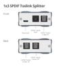 SIIG 1x3 Digital Toslink SPDIF Splitter, 1 Input and 3 Output Optical Signal Amplifier, Supports LPCM, AC3, DTS and Sample Rate up to 192KHz with 24-bit Audio, TAA Compliant (CE-AU0211-S1) view 4
