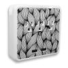 Glamsockets Decorative Wall Mount Surge Protector with 3 Outlets, Dual USB Charging Ports and Phone Holder - USB Charging Center/Multi Function Wall Tap (Abstract Vines) view 1