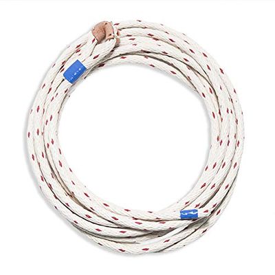 Western Stage Props Cotton Trick Rope Lasso | Lariat Looper for Kids and Adults | Leather Burner Cowboy and Cowgirl for Wedding Ring & Butterflies, 20 Foot