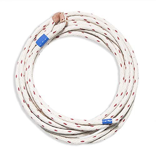 Western Stage Props Cotton Trick Rope Lasso | Lariat Looper for Kids and Adults | Leather Burner Cowboy and Cowgirl for Wedding Ring & Butterflies, 20 Foot