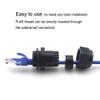 VizGiz 2 Pack Waterproof RJ45 Coupler IP68 Shielded Ethernet Connector Female to Female CAT6 CAT5E CAT5 Cable Extender Adapter for Outside Security Camera LAN Network CCTV Bullet Cam Surveillance view 4