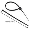 1000Pcs Nylon Cable Zip Ties Self-locking 6 Inch Black view 2