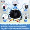 100ft 3-in-1 BNC Security Camera Cable Pure Copper Audio Video Power Wire for CCTV, DVR, Surveillance Systems Premium All-in-One Cable with BNC & RCA Connectors Superior Signal & Noise Reduction view 4