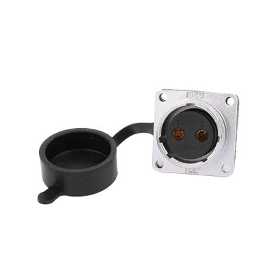 Aexit XA24 AC Distribution electrical 500V 50A 2 Terminals Female Aviation Connector Joint w Rubber Cover