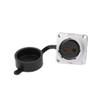 Aexit XA24 AC Distribution electrical 500V 50A 2 Terminals Female Aviation Connector Joint w Rubber Cover view 1