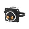 Aexit XA24 AC Distribution electrical 500V 50A 2 Terminals Female Aviation Connector Joint w Rubber Cover view 2