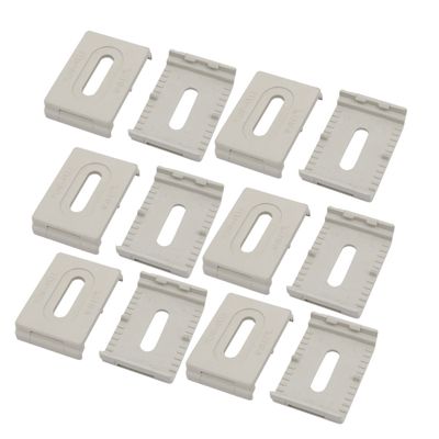 Aexit 12 Pcs Transmission Plastic 60x40x12mm Cable Line Holder Wire Organizer Grey for Office
