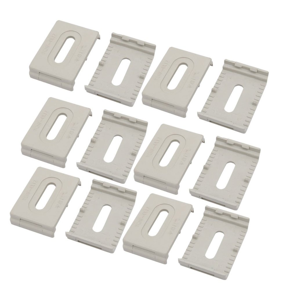 Aexit 12 Pcs Transmission Plastic 60x40x12mm Cable Line Holder Wire Organizer Grey for Office