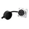 Aexit XA24 AC Distribution electrical 500V 25A 3 Terminals Female Aviation Connector Joint w Rubber Cover view 1