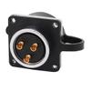 Aexit XA24 AC Distribution electrical 500V 25A 3 Terminals Female Aviation Connector Joint w Rubber Cover view 3