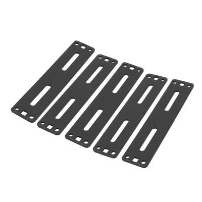 Aexit Aluminum Alloy Transmission Horizontal Server Rack Cable Management Strip 196mmx40mmx3mm 5pcs
