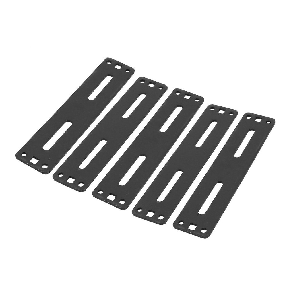 Aexit Aluminum Alloy Transmission Horizontal Server Rack Cable Management Strip 196mmx40mmx3mm 5pcs