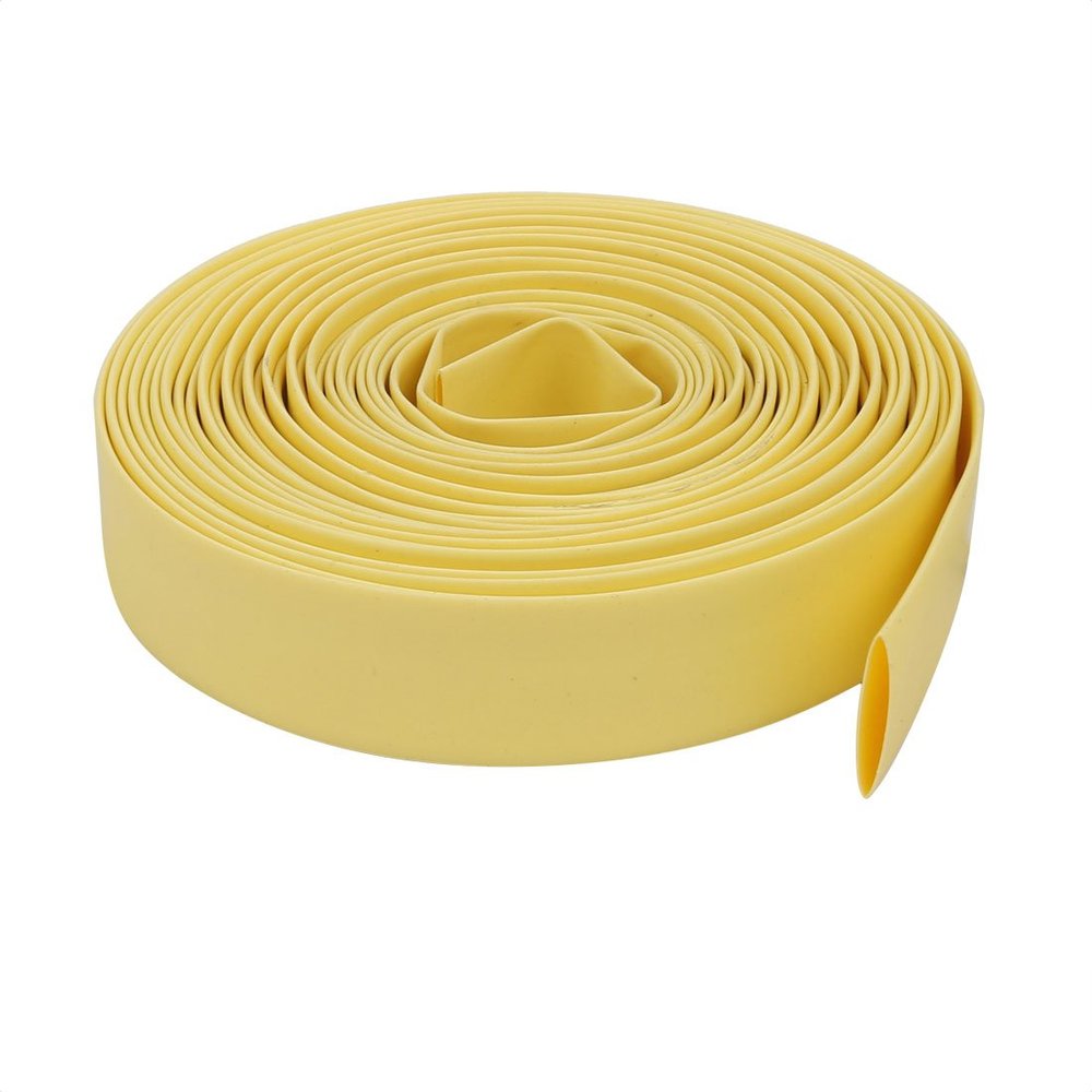 Aexit 5M 0.4in Electrical equipment Inner Dia Polyolefin Flame Retardant Tube Yellow for Wire Repairing