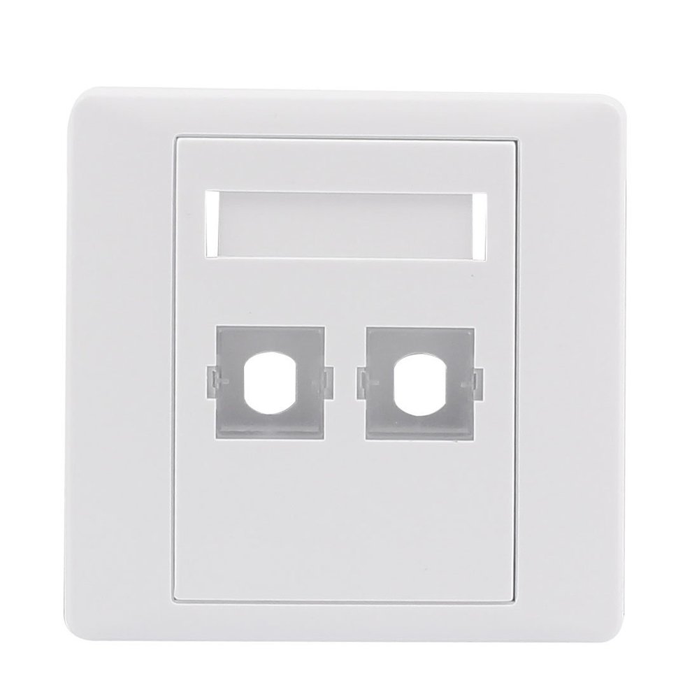 Aexit ST Fiber Transmission Optical Patch Cord Adapter Mount 2 Sockets Wall Plate Panel