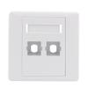 Aexit ST Fiber Transmission Optical Patch Cord Adapter Mount 2 Sockets Wall Plate Panel view 1