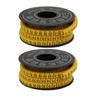 Aexit 2Pcs Flexible Transmission PVC Number Q Print 2.5mm2 Wire Cable Markers Label Yellow view 1