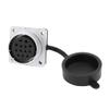 Aexit XA32 AC Distribution electrical 500V 10A/25A 13 Terminals Female Aviation Connector Joint w Rubber Cover view 1