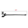 Aexit 50cm Length Lighting fixtures and controls Gooseneck Camera Mount Silver Tone Flash Shoe Mount + C-type Clamp view 3