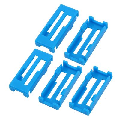 Aexit 5 Pcs Electrical equipment Extension Wire Cable Clip for RC Airplane Blue 31mm x 13mm x 6.5mm