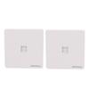 Aexit 2Pcs One Distribution electrical Port PC Computer Network Socket Outlet Wall Plate White CAT6 86mmx86mm view 1