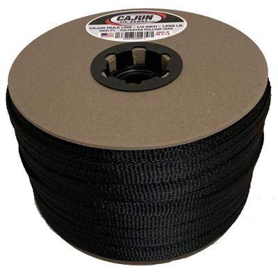 Cajun Pull Line - Polyester Pulling Tape (Black, 300 Feet)