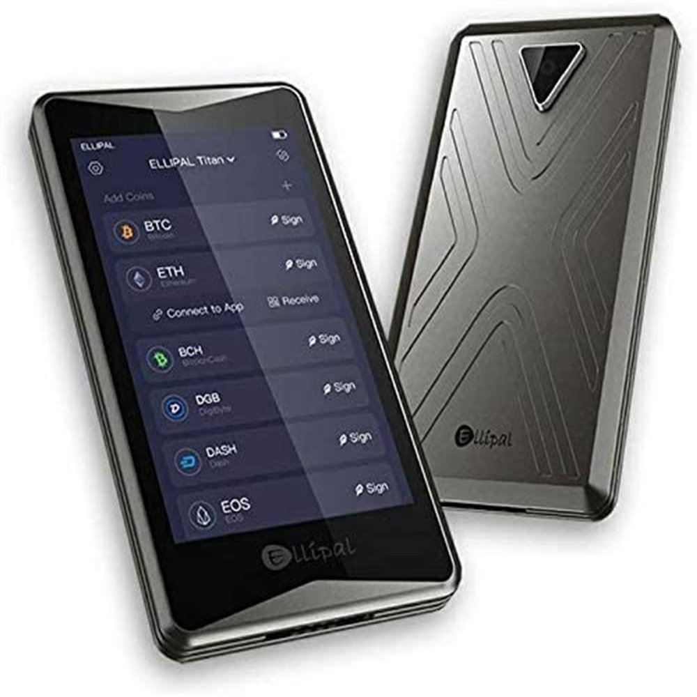 ELLIPAL Titan Crypto Hardware Wallet - Cold Wallet, Multi-Currency&Token Support, Anti-Disassembly&Tampering, Internet Isolated, Easy Exchange& Trade, Support BTC XRP ETH USDT and More Tokens