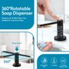 TUTEW Built in Soap Dispenser for Kitchen Sink, Matte Black Countertop Stainless Steel Pump Head, Kitchen Sink Soap Dispenser with 17OZ PET Lotion Bottle view 3