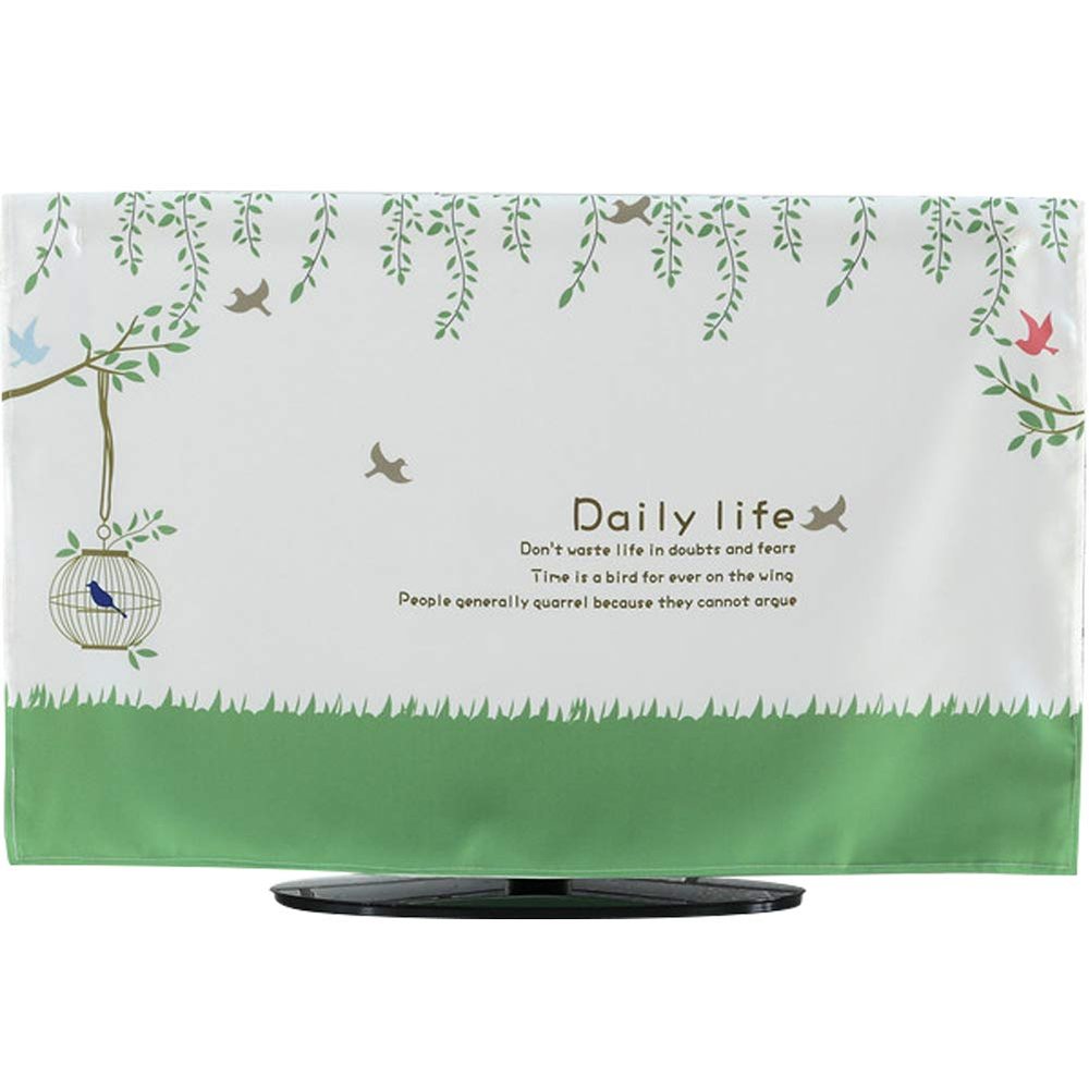 TINTON LIFE Premium Quality Wrinkle Free Polycotton Indoor TV Dustproof Cover Cloth(Bird, 60")
