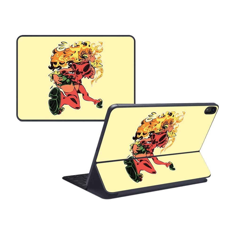 MightySkins Skin Compatible with Apple iPad Pro Smart Keyboard 11" (2018) - Ignis - Protective, Durable, and Unique Vinyl Decal wrap Cover - Easy to Apply, Remove, and Change Styles - Made in The USA