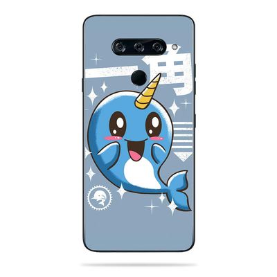 MightySkins Skin Compatible With LG V40 ThinQ - Narwhal Kawaii | Protective, Durable, and Unique Vinyl Decal wrap cover | Easy To Apply, Remove, and Change Styles | Made in the USA