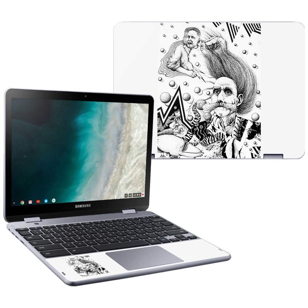 MightySkins Skin Compatible with Samsung Chromebook Plus LTE (2018) - Disoriented | Protective, Durable, and Unique Vinyl Decal wrap Cover | Easy to Apply, Remove, and Change Styles | Made in The USA