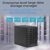 IO CREST Hard Drive Enclosure Supports Multi Bay via USB and eSATA Interface, Black, 8-Bay view 4