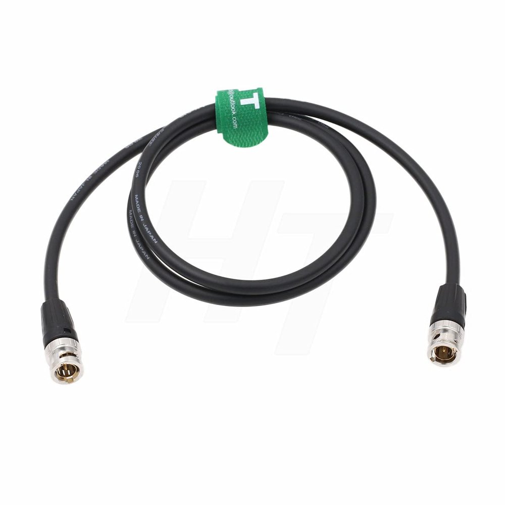 HangTon 12G 4K Raw SDI Coaxial Video Cable BNC to BNC Canare LV-61S 75 ohm for Camera Monitor Flexible Shielded 10M Black