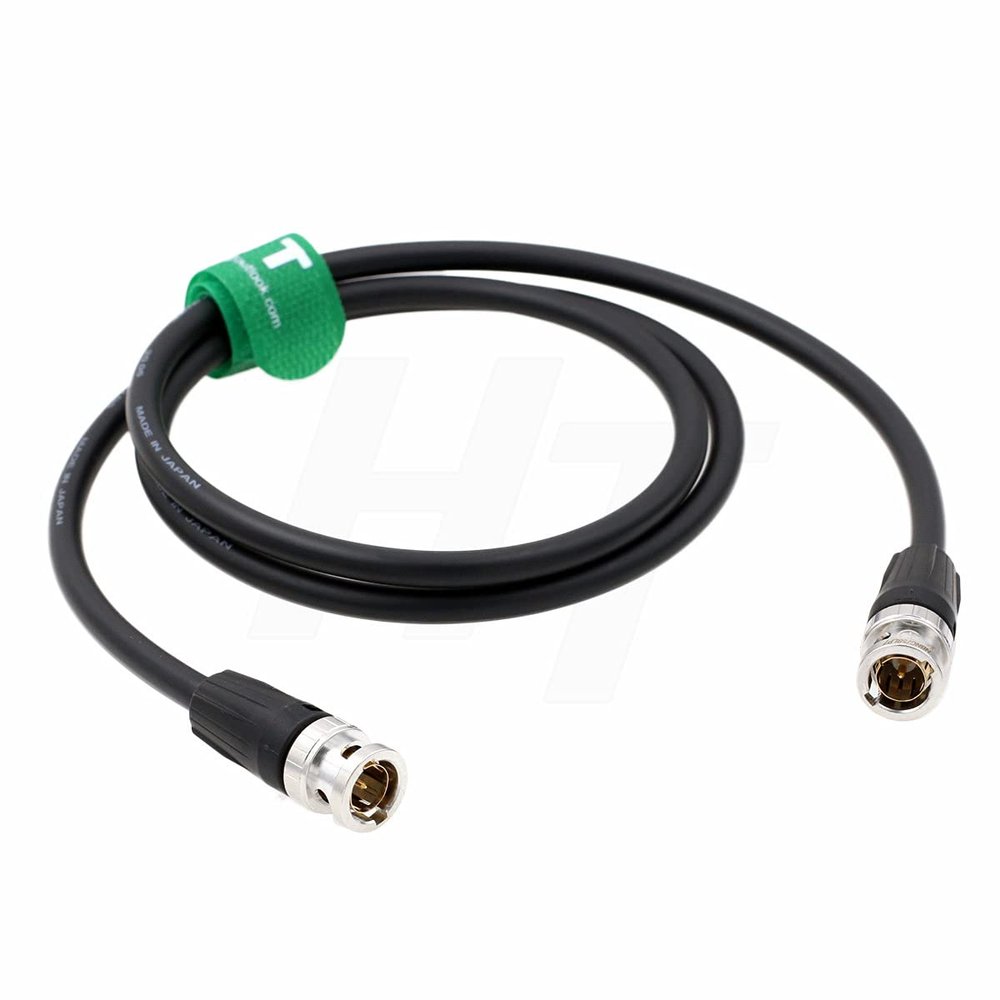 HangTon 12G 4K Raw SDI Coaxial Video Cable BNC to BNC Canare LV-61S 75 ohm for ARRI RED Atomos Camera Monitor Flexible Shielded 1.5M Black