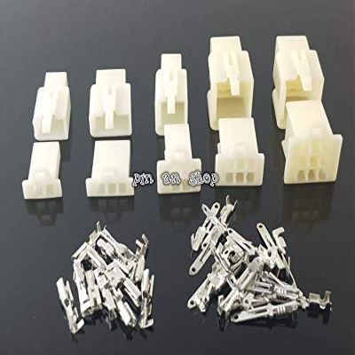 Davitu 5 Sets Automotive Electrical 2.8mm 2 3 4 6 9 Pin Crimp Wire Connector Terminal - (Color: 5set 4P)