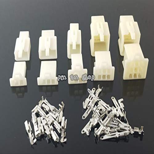 Davitu 5 Sets Automotive Electrical 2.8mm 2 3 4 6 9 Pin Crimp Wire Connector Terminal - (Color: 5set 4P)