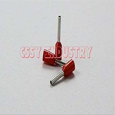 Davitu 2017 1000pcs/lot E10-12 Bootlace cooper Ferrules kit Wire Crimp Connector Insulated Cord Pin End Terminal 8 color - (Color: red 1000pcs)