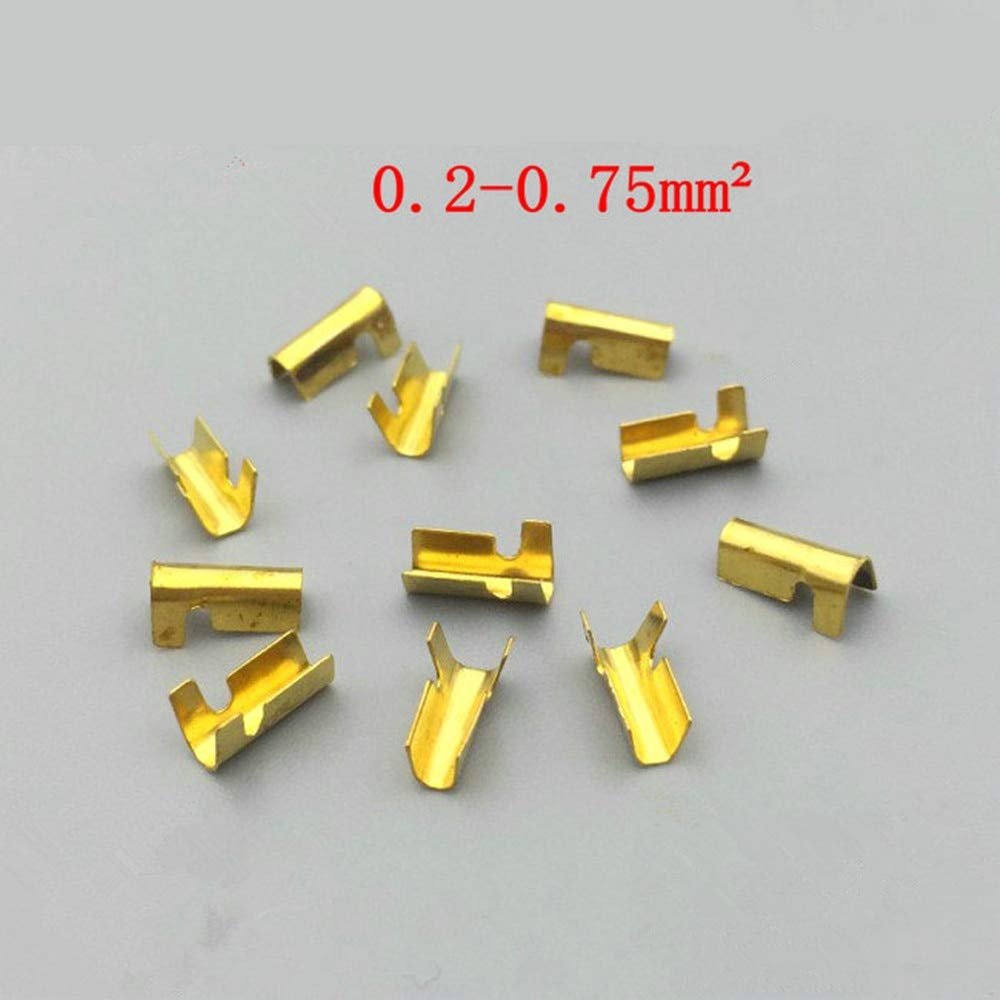 Davitu 100pcs/lot 452-1 U-shaped terminal tab cold inserts connectors/terminal connector cable/wire cable lug,0.2-0.75mm2