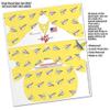 Decal Style Skin Wrap Compatible with Oculus Go Headset - Paper Planes Yellow (Oculus NOT Included) view 3