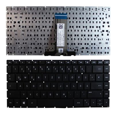 Power4Laptops German Layout Black Replacement Laptop Keyboard Compatible with HP Home 14-bs062TX