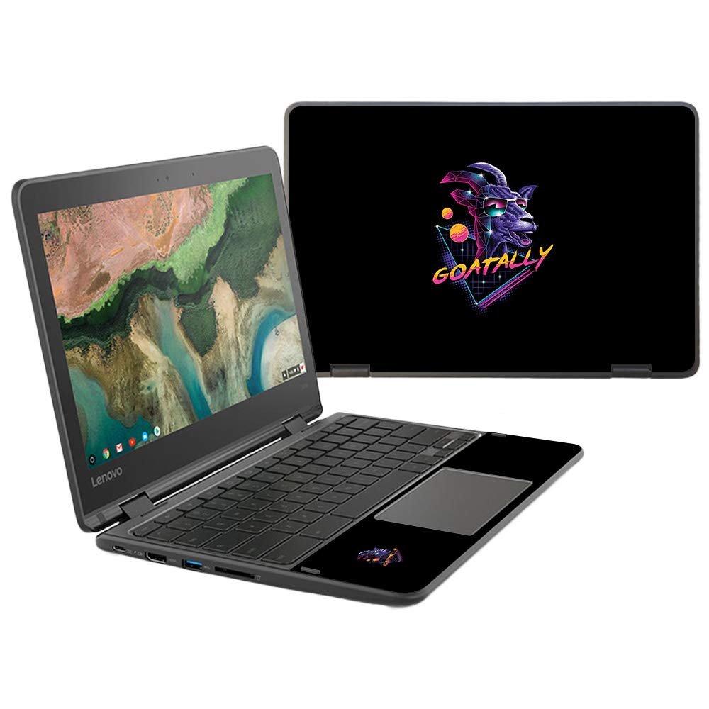 MightySkins Skin Compatible with Lenovo 300e Chromebook 11.6" (2018) - Goatally | Protective, Durable, and Unique Vinyl Decal wrap Cover | Easy to Apply, Remove, and Change Styles | Made in The USA