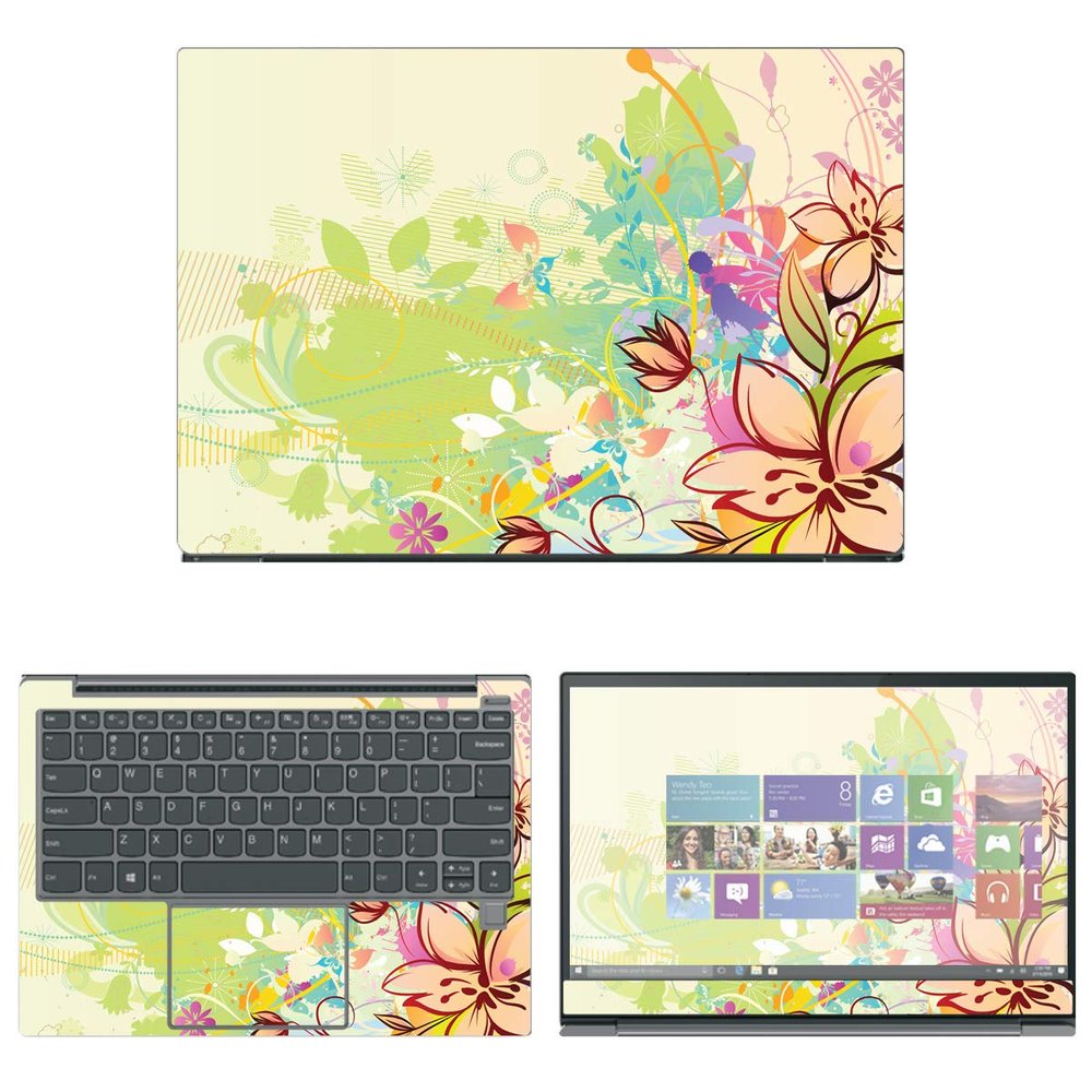 Decalrus - Protective Decal Floral Skin Sticker for Lenovo IdeaPad 730S (13.3" Screen) case Cover wrap LEideaPad730S-36