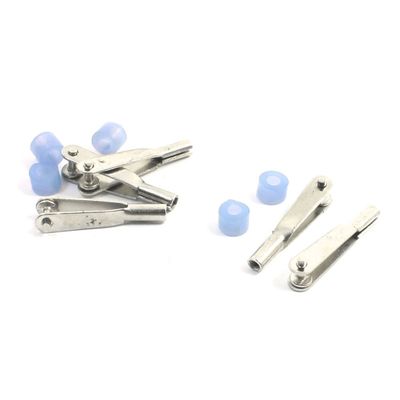 Aexit 5PCS Airplane Electrical equipment Spare Parts Silver Tone 23 x 6 x 4mm M2 Metal Clevis