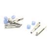 Aexit 5PCS Airplane Electrical equipment Spare Parts Silver Tone 23 x 6 x 4mm M2 Metal Clevis view 1