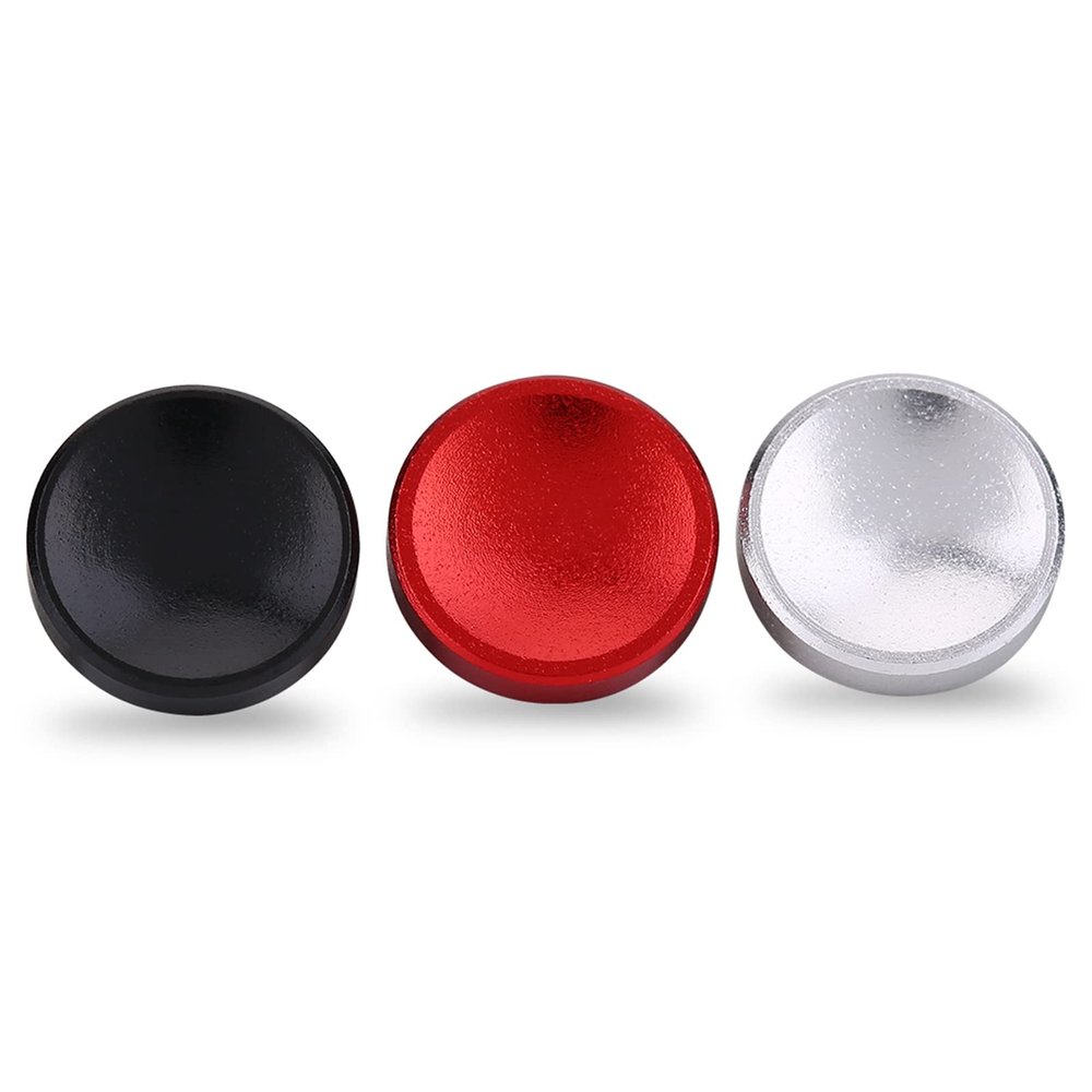 Acouto Soft Shutter Release Buttons 3pcs Universal Aluminium Alloy Camera Shutter Release Buttons with Concave Fit for for for Red+Black+Silver